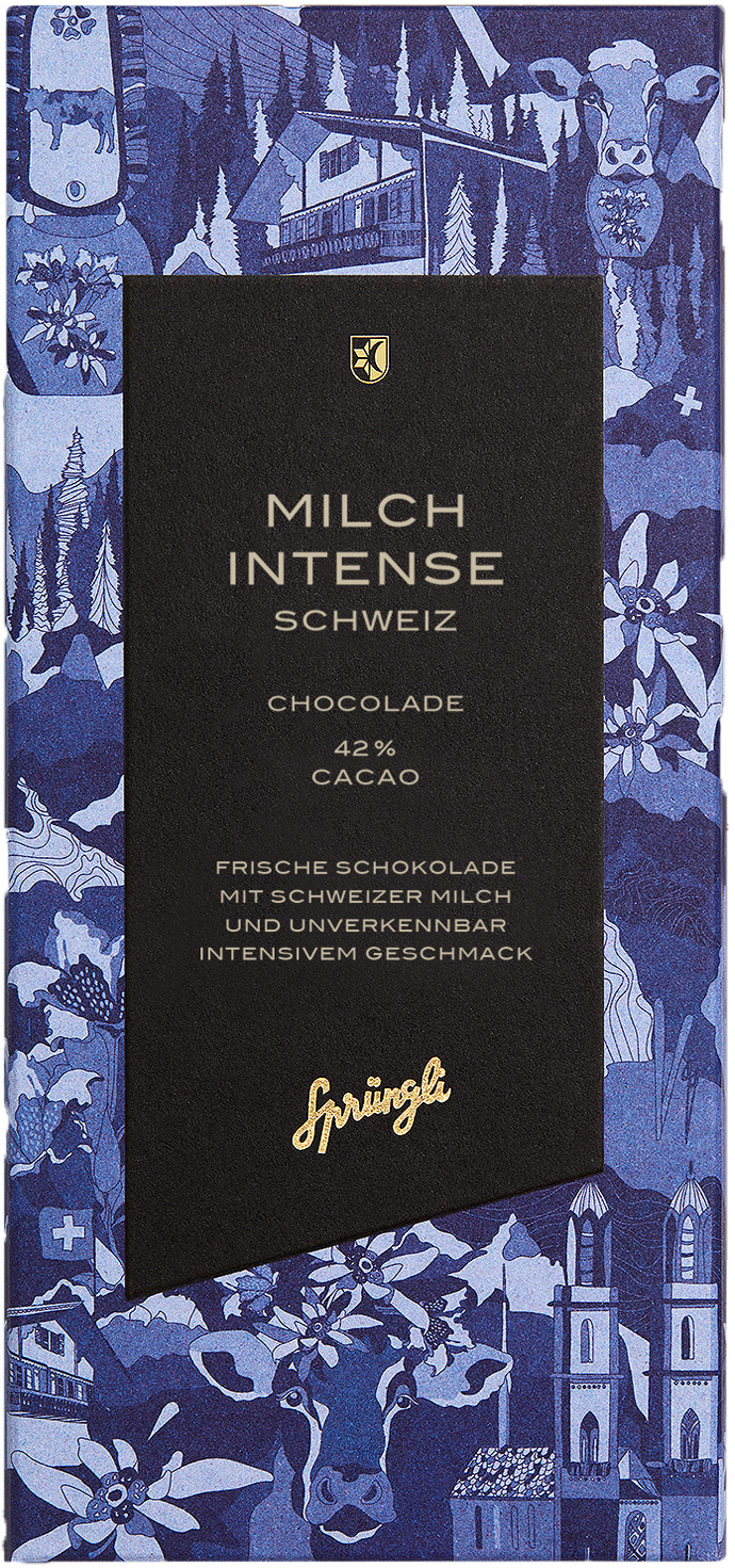 Intense milk chocolate, 42 % cacao