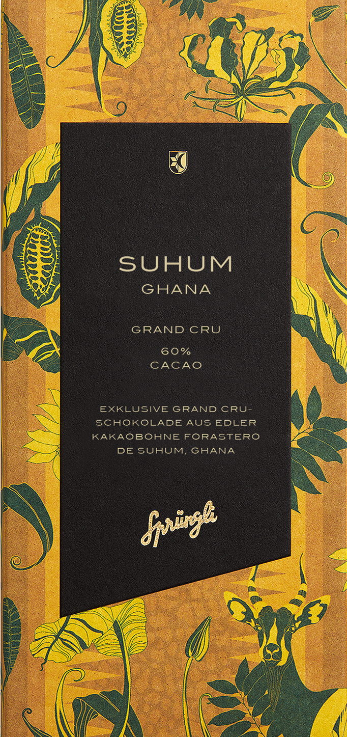 Schokolade Grand Cru Suhum, Cacao 60 %