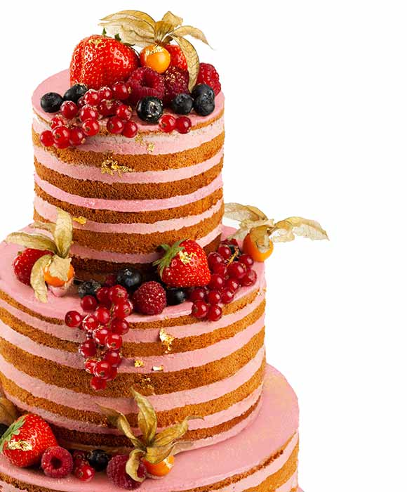 Berry Heaven wedding cake