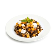 Belugalinsen-Melonen-Salat