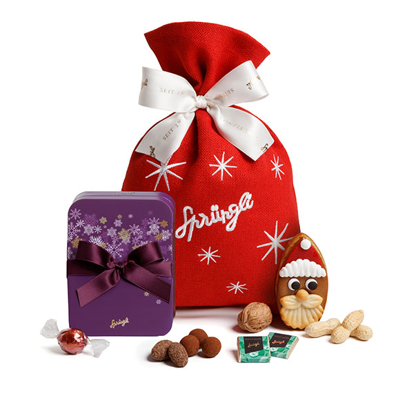 Sac de Saint-Nicolas étoiles rouge 1060 g