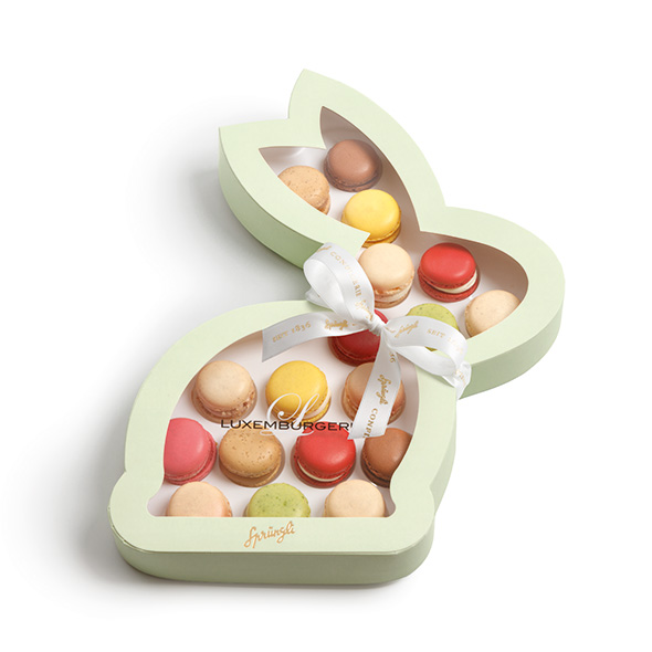 Luxemburgerli Geschenkverpackung Hase, 18 St.