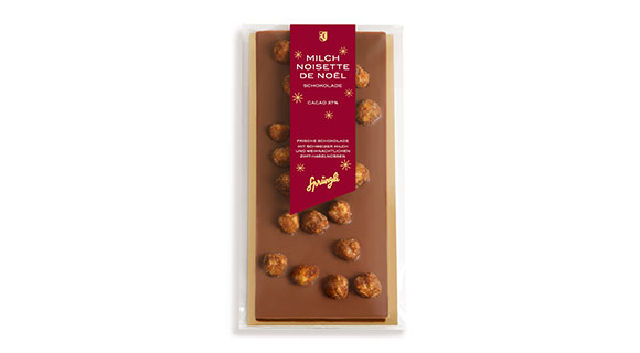 Bruchschokolade Milch Noisette de Noël