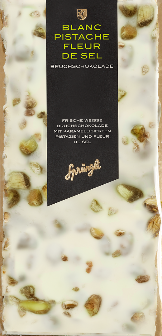 Bruchschokolade Blanc Pistache Fleur de Sel